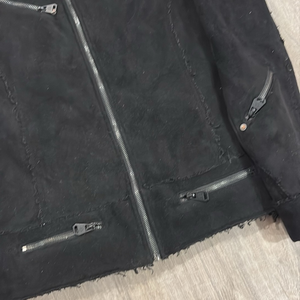 Y2K Faux Shearing Moto Jacket - Picture 3 of 5